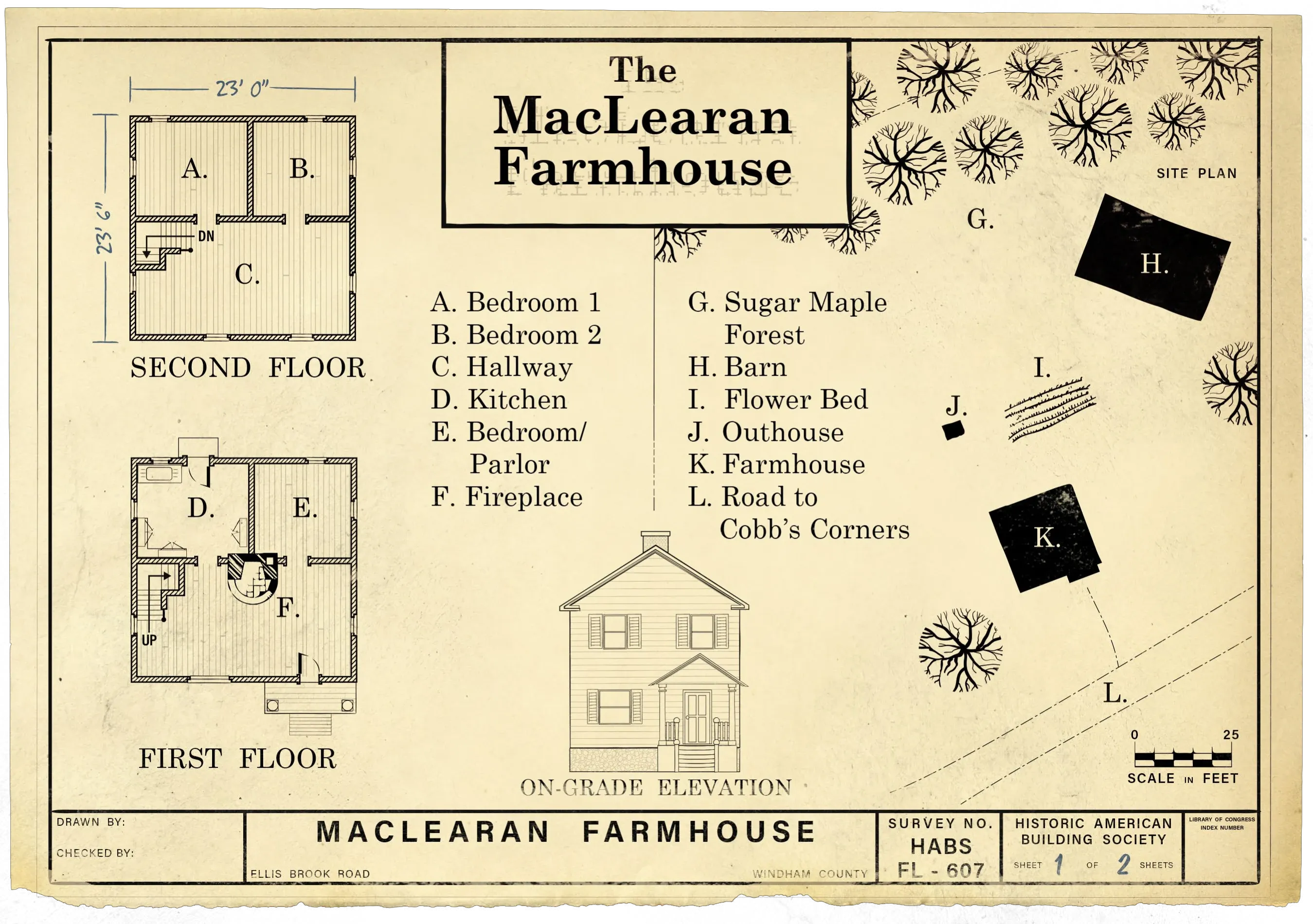 The Maclearan farmhouse at Cobb's Corners